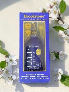 Magnesium Sleep Aid 100% Natural 4 oz Spray & Dropper by Brookstone NIB